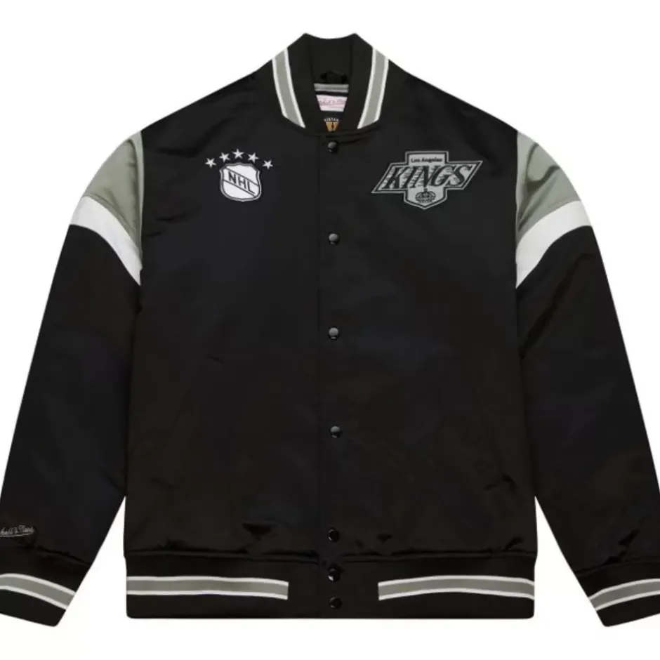 Men Mitchell & Ness Jackets & Outerwear-Heavyweight Satin Jacket Los Angeles Kings