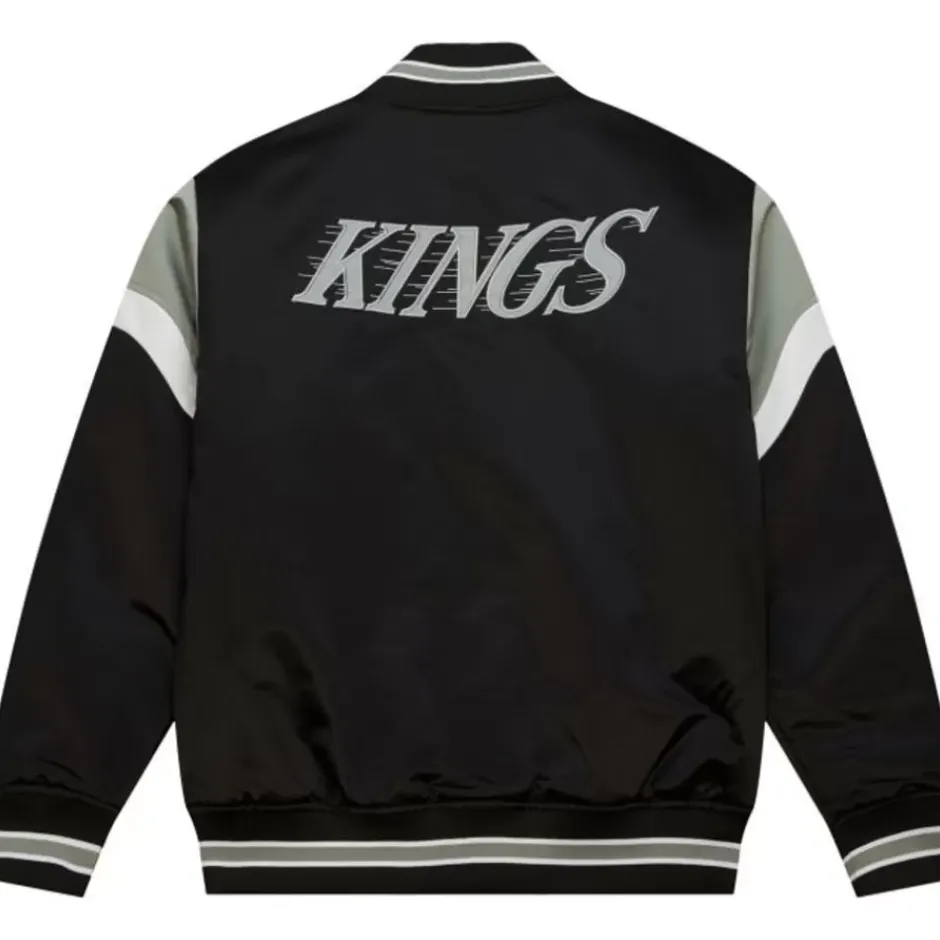 Men Mitchell & Ness Jackets & Outerwear-Heavyweight Satin Jacket Los Angeles Kings