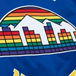 Men Mitchell & Ness Jackets & Outerwear-Heavyweight Satin Jacket Denver Nuggets