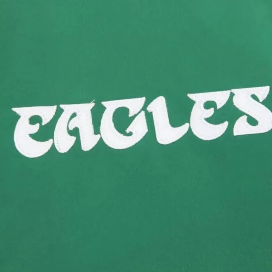 Men Mitchell & Ness Jackets & Outerwear-Heavyweight Satin Jacket Philadelphia Eagles
