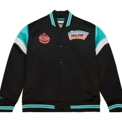 Men Mitchell & Ness Jackets & Outerwear-Heavyweight Satin Jacket San Antonio Spurs