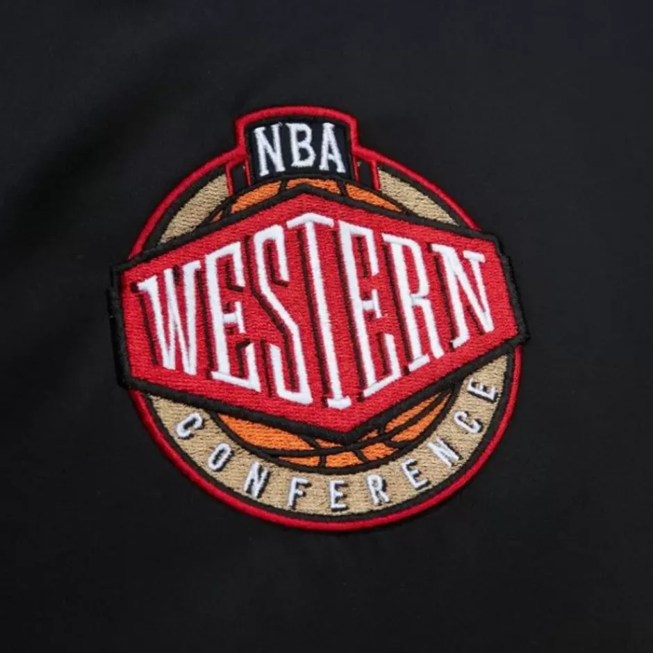 Men Mitchell & Ness Jackets & Outerwear-Heavyweight Satin Jacket San Antonio Spurs