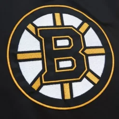 Men Mitchell & Ness Jackets & Outerwear-Heavyweight Satin Jacket Boston Bruins