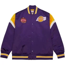 Men Mitchell & Ness Jackets & Outerwear-Heavyweight Satin Jacket Los Angeles Lakers