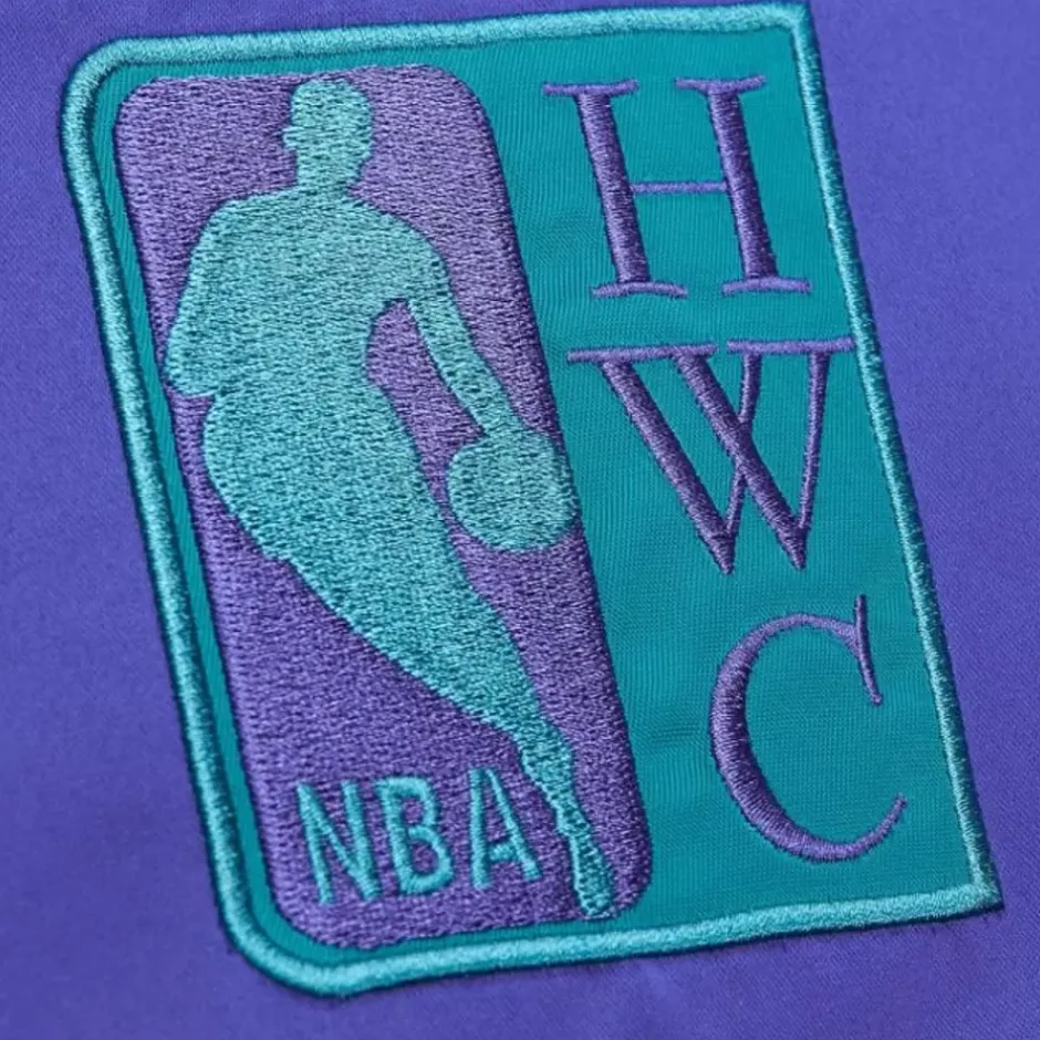 Men Mitchell & Ness Jackets & Outerwear-Heavyweight Satin Jacket Utah Jazz