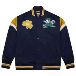 Men Mitchell & Ness Jackets & Outerwear-Heavyweight Satin Jacket University Of Notre Dame