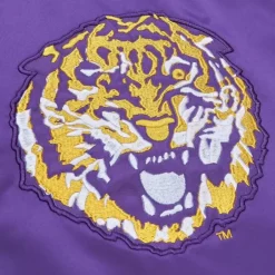 Men Mitchell & Ness Jackets & Outerwear-Heavyweight Satin Jacket Louisiana State University