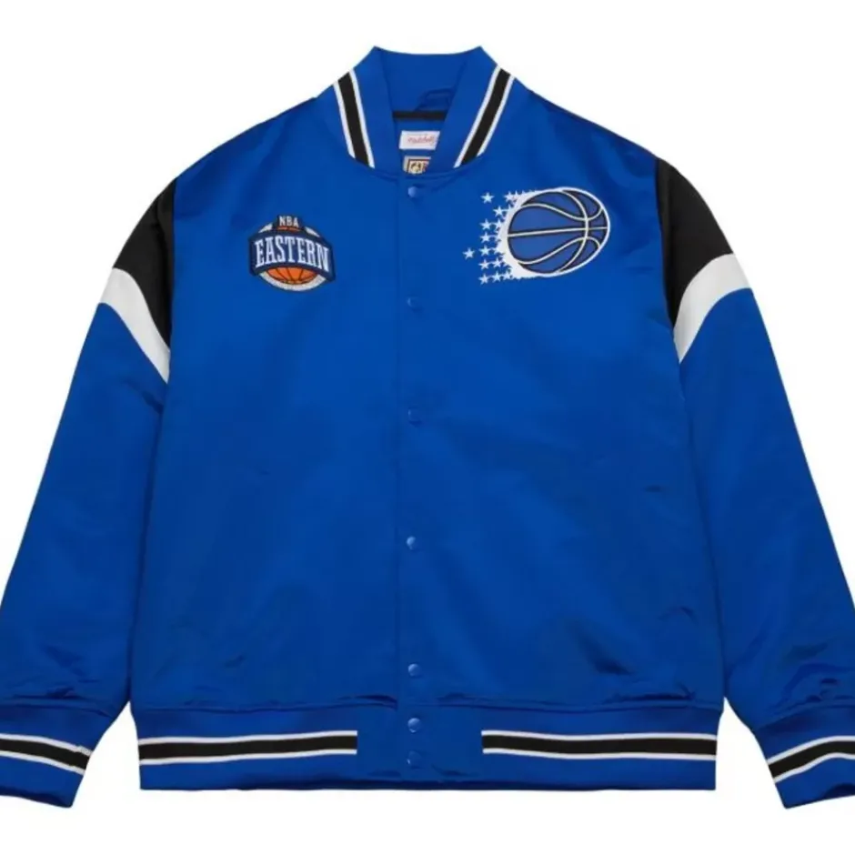 Men Mitchell & Ness Jackets & Outerwear-Heavyweight Satin Jacket Orlando Magic