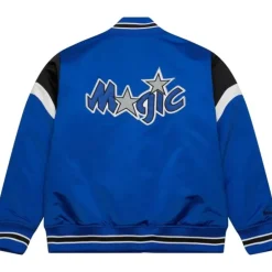 Men Mitchell & Ness Jackets & Outerwear-Heavyweight Satin Jacket Orlando Magic