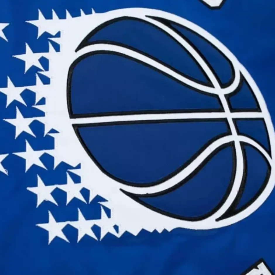 Men Mitchell & Ness Jackets & Outerwear-Heavyweight Satin Jacket Orlando Magic