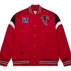 Men Mitchell & Ness Jackets & Outerwear-Heavyweight Satin Jacket Atlanta Falcons
