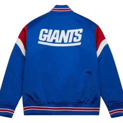 Men Mitchell & Ness Jackets & Outerwear-Heavyweight Satin Jacket New York Giants