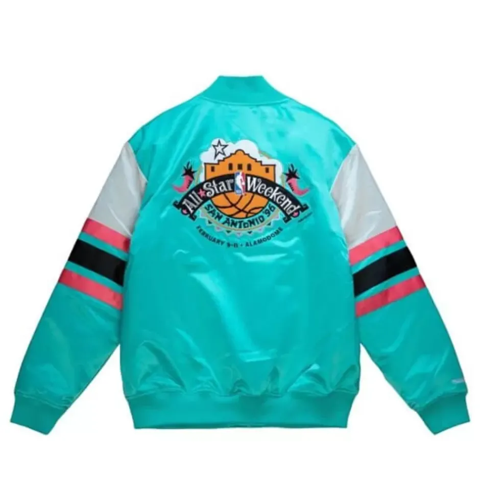 Men Mitchell & Ness Jackets & Outerwear-Heavyweight Satin Jacket All Star 1996-97