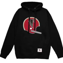 Men Mitchell & Ness Hoodies & Sweatshirts-Helmet 1 Hoodie Atlanta Falcons