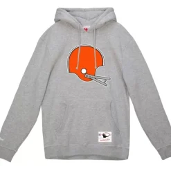 Men Mitchell & Ness Hoodies & Sweatshirts-Helmet 1 Hoodie Cleveland Browns