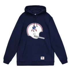 Men Mitchell & Ness Hoodies & Sweatshirts-Helmet 1 Hoodie New England Patriots
