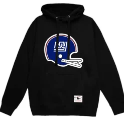 Men Mitchell & Ness Hoodies & Sweatshirts-Helmet 2 Hoodie New York Giants