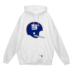Men Mitchell & Ness Hoodies & Sweatshirts-Helmet 3 Hoodie New York Giants
