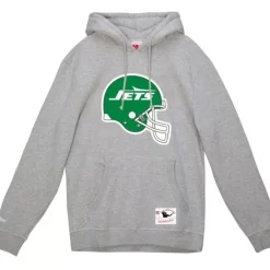Men Mitchell & Ness Hoodies & Sweatshirts-Helmet 2 Hoodie New York Jets