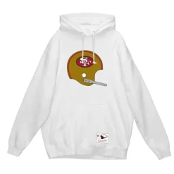 Men Mitchell & Ness Hoodies & Sweatshirts-Helmet 1 Hoodie San Francisco 49Ers