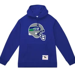 Men Mitchell & Ness Hoodies & Sweatshirts-Helmet 1 Hoodie Seattle Seahawks
