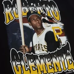 Men Mitchell & Ness T-Shirts & Tops-Heritage Tee Pittsburgh Pirates Roberto Clemente