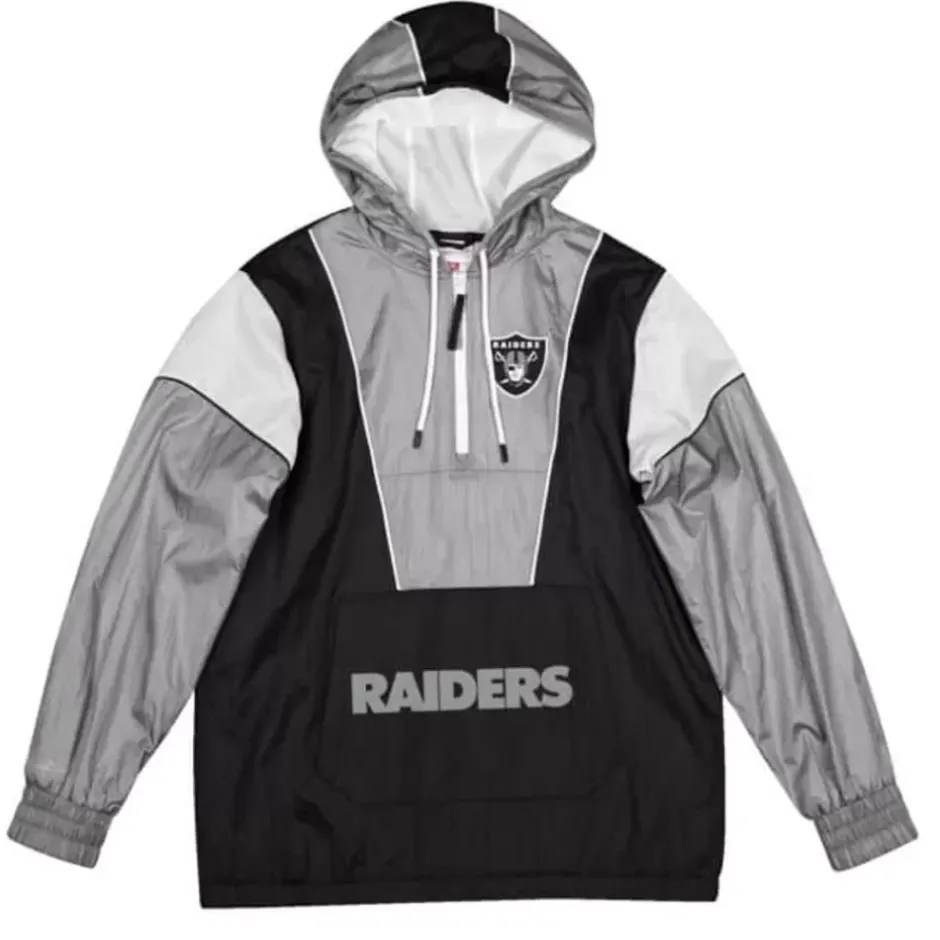 Men Mitchell & Ness Jackets & Outerwear-Highlight Reel Windbreaker Oakland Raiders
