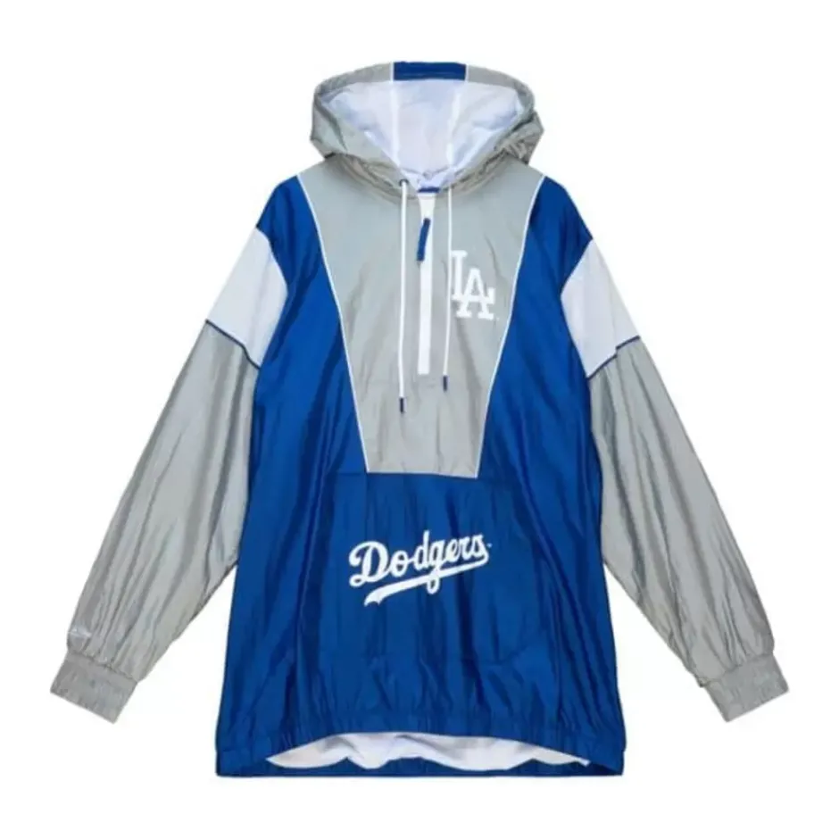 Men Mitchell & Ness Jackets & Outerwear-Highlight Reel Windbreaker Los Angeles Dodgers