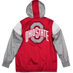 Men Mitchell & Ness Jackets & Outerwear-Highlight Reel Windbreaker Ohio State