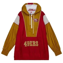 Men Mitchell & Ness Jackets & Outerwear-Highlight Reel Windbreaker San Francisco 49Ers