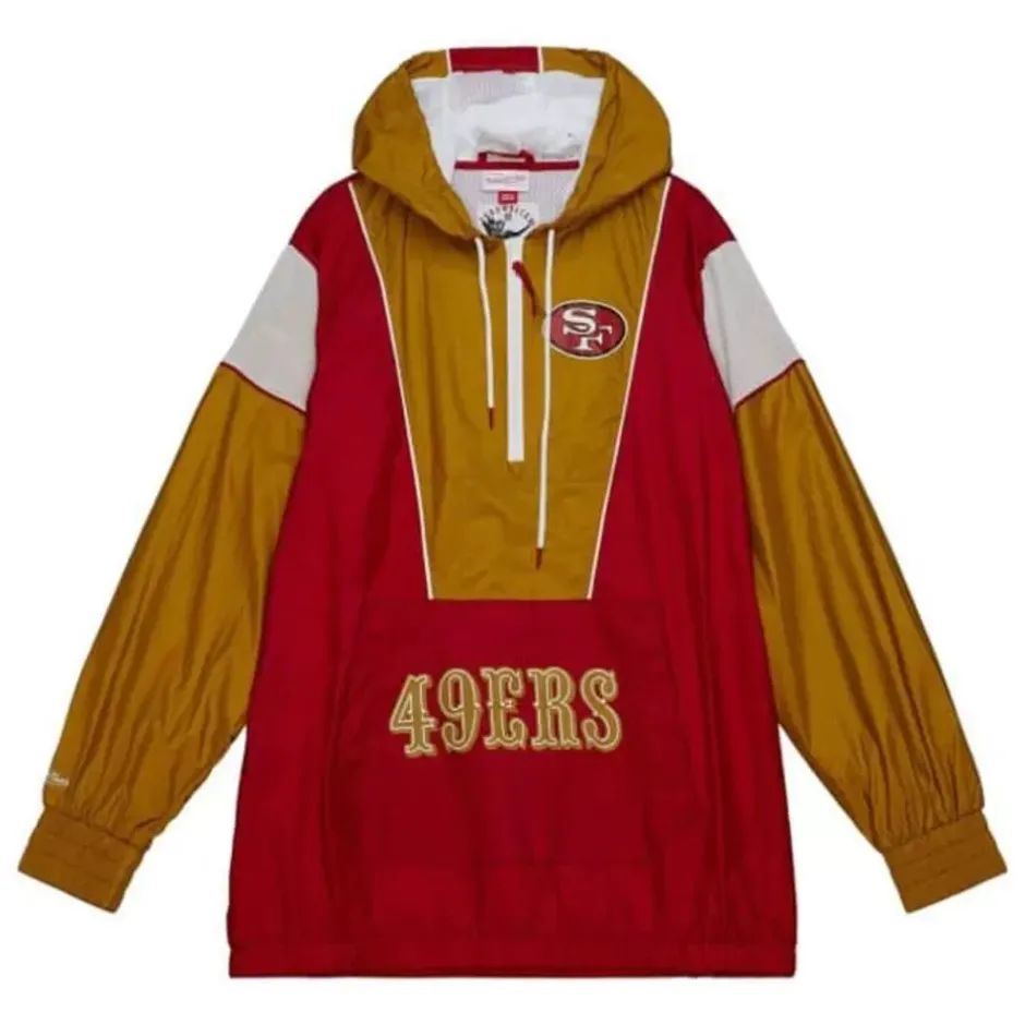 Men Mitchell & Ness Jackets & Outerwear-Highlight Reel Windbreaker San Francisco 49Ers