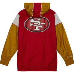 Men Mitchell & Ness Jackets & Outerwear-Highlight Reel Windbreaker San Francisco 49Ers
