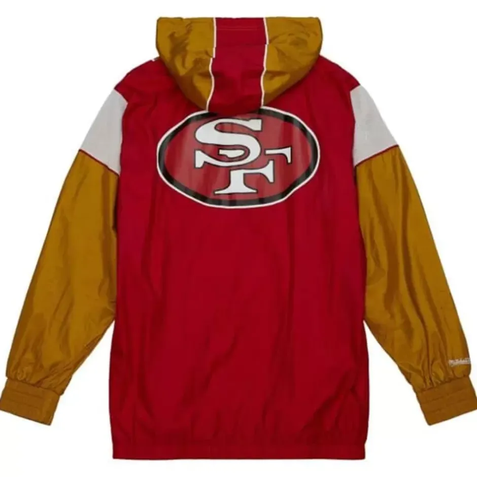 Men Mitchell & Ness Jackets & Outerwear-Highlight Reel Windbreaker San Francisco 49Ers