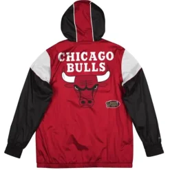 Men Mitchell & Ness Jackets & Outerwear-Highlight Reel Windbreaker Chicago Bulls