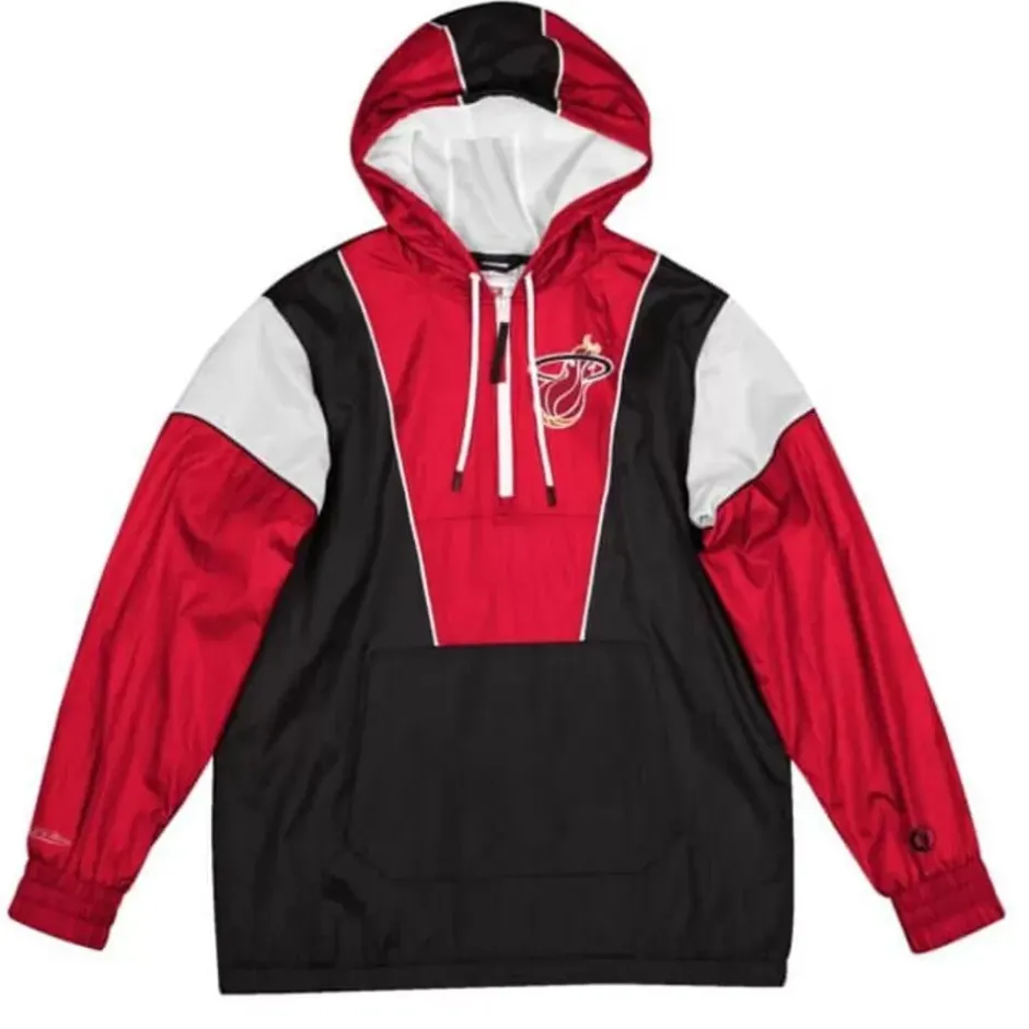 Men Mitchell & Ness Jackets & Outerwear-Highlight Reel Windbreaker Miami Heat