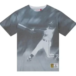 Men Mitchell & Ness T-Shirts & Tops-Highlight Sublimated Player Tee Kansas City Royals George Brett