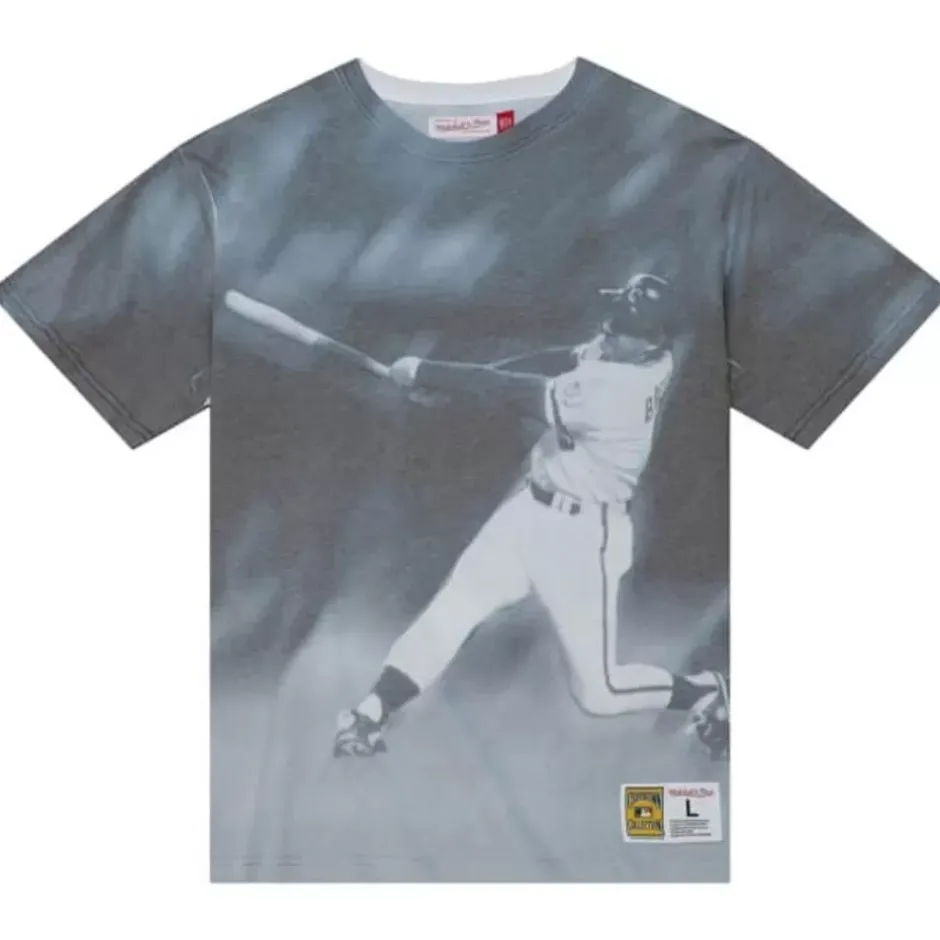 Men Mitchell & Ness T-Shirts & Tops-Highlight Sublimated Player Tee Kansas City Royals George Brett