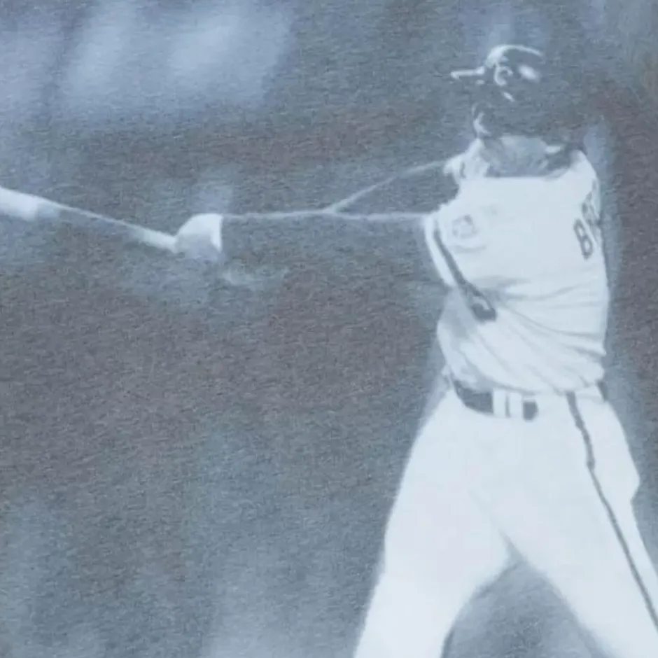 Men Mitchell & Ness T-Shirts & Tops-Highlight Sublimated Player Tee Kansas City Royals George Brett