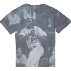 Men Mitchell & Ness T-Shirts & Tops-Highlight Sublimated Player Tee Anaheim Angels Vladimir Guerrero