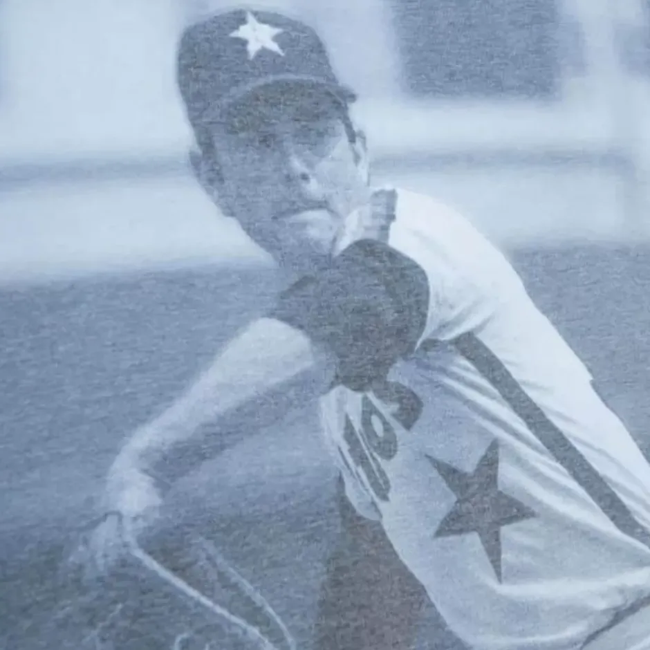 Men Mitchell & Ness T-Shirts & Tops-Highlight Sublimated Player Tee Houston Astros Nolan Ryan