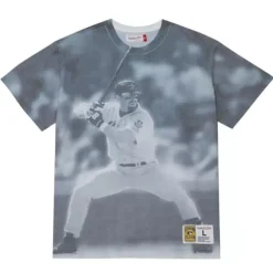 Men Mitchell & Ness T-Shirts & Tops-Highlight Sublimated Player Tee Houston Astros Jeff Bagwell