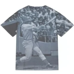 Men Mitchell & Ness T-Shirts & Tops-Highlight Sublimated Player Tee Cincinnati Reds Pete Rose