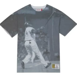 Men Mitchell & Ness T-Shirts & Tops-Highlight Sublimated Player Tee Boston Red Sox David Ortiz