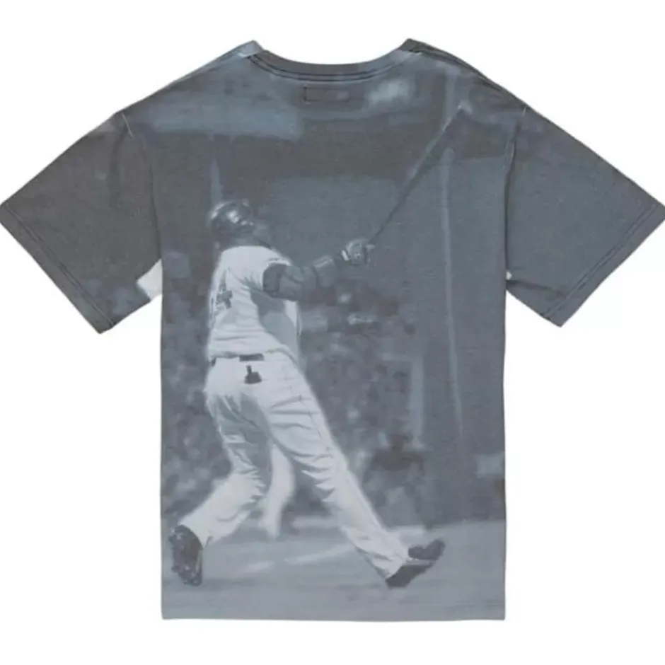 Men Mitchell & Ness T-Shirts & Tops-Highlight Sublimated Player Tee Boston Red Sox David Ortiz