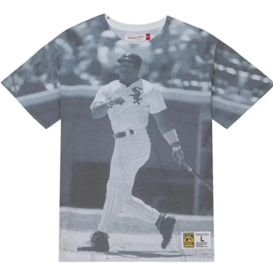 Men Mitchell & Ness T-Shirts & Tops-Highlight Sublimated Player Tee Chicago White Sox Bo Jackson