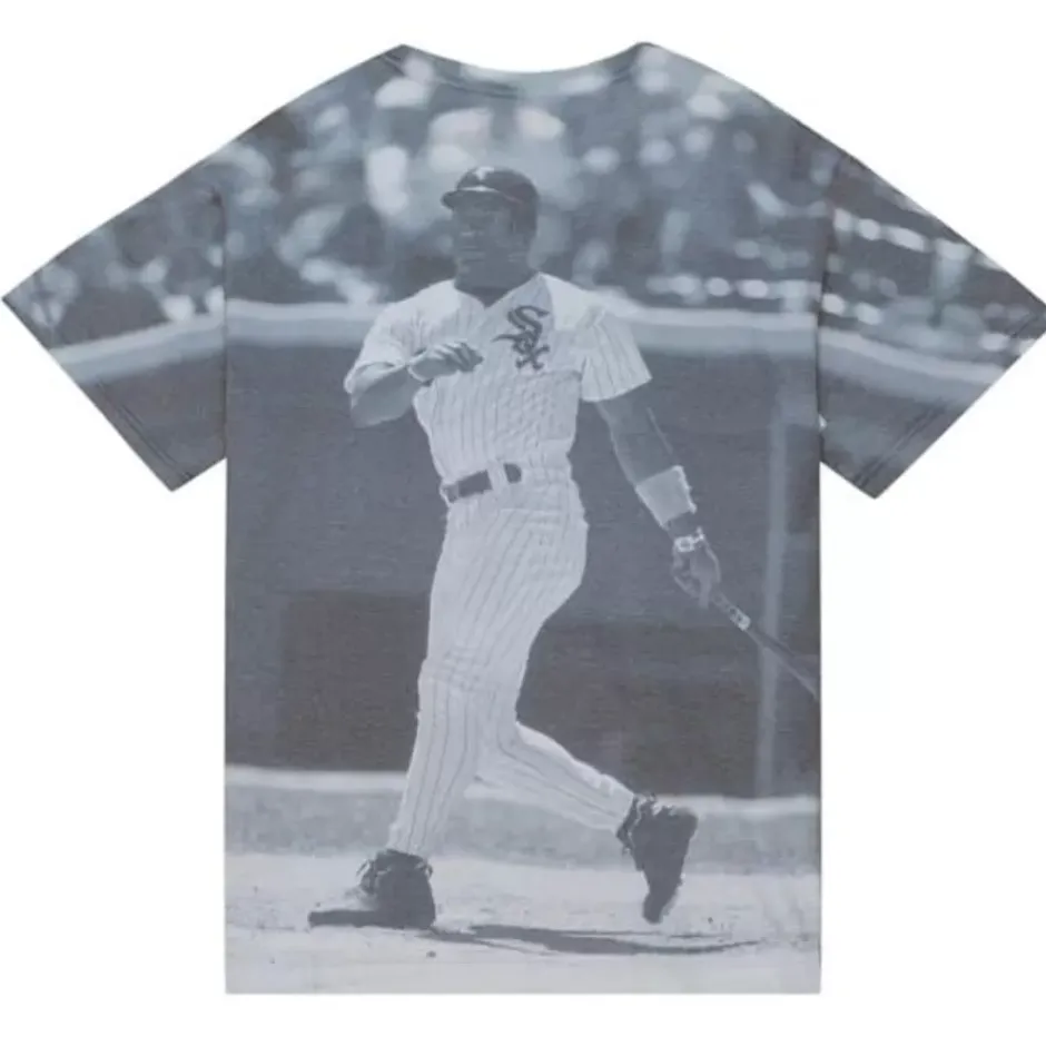 Men Mitchell & Ness T-Shirts & Tops-Highlight Sublimated Player Tee Chicago White Sox Bo Jackson