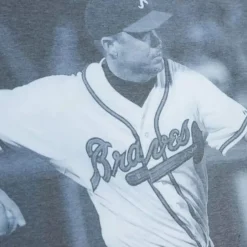 Men Mitchell & Ness T-Shirts & Tops-Highlight Sublimated Player Tee Atlanta Braves Chipper Jones