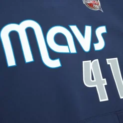Men Mitchell & Ness Hoodies & Sweatshirts-Hof Fleece Hoodie Dallas Mavericks Dirk Nowitzki