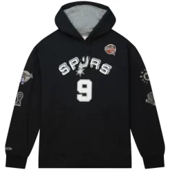 Men Mitchell & Ness Hoodies & Sweatshirts-Hof Fleece Hoodie San Antonio Spurs Tony Parker