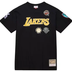 Men Mitchell & Ness T-Shirts & Tops-Hof N&N Premium Tee Los Angeles Lakers Pau Gasol